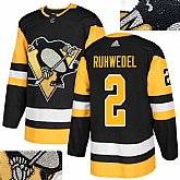 Penguins #2 Chad Ruhwedel Black Glittery Edition Adidas Jersey,baseball caps,new era cap wholesale,wholesale hats